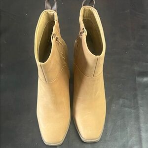 Crown Vintage Tan Platform Ankle Boots